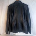 Worthington Black Leather Jacket Full Zip Classic Neutral Bikercore Size Large Photo 1