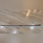 Banana Republic women’s snakeskin textured thin brown leather belt size medium Photo 3