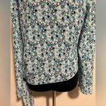Apostrophe EUC  Vintage Blue, White, and Black Circle Patterned Blouse size 8P Photo 9