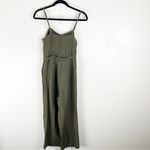 Rails  Harper Olive Green Linen Blend Belted Waist Pockets Jumpsuit, Size Small Photo 1