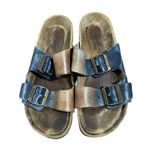 Naot Santa Barbara Colorblock slide on sandals sz 7.5 Blue Photo 0