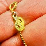 Vintage Christian Dior Gold Rhinestone Pendant Necklace Germany CD Logo Photo 3