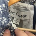 Sara Campbell Floral Navy Ruffle Sleeve Collar Size XS Dress Tiered Lina Blue Photo 3