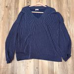 game day gal by texas true blue vnecl oversized sweater sz Large Photo 1