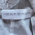 ZARA Silver Foil Print Button Down Shirt White Long Sleeve Collared XS Photo 8