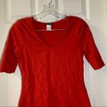 Venus Red V Neck Short Sleeve Fitted Top size Small Photo 5