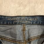 American Eagle ‎ Vintage High Rise Two Tone Fringe Button Fly Jeans 4 Photo 7