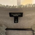 Talbots  EUC Women's Sage Green Ruffle Front Silk Blend Cardigan Sweater Size S Photo 2