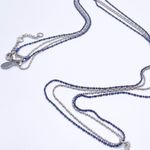 American Eagle Layered Long rhinestones Star necklace blue silver dainty blue Photo 0