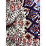 LUUKSE Bohemian Maxi Dress Geometric Print Long Sleeve V Neck Women Size M White Size M Photo 4