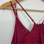 Lulus On The Floor Fuchsia Satin Ruffle Dress Size Small Photo 3