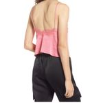 Nordstrom Open Edit  NWT XS Pink Cropped Eyelash Lace Trim Cami Tank Top Blouse Photo 1