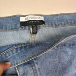 Eloquii  | Light Blue Overlap Jean Shorts for Women Photo 4