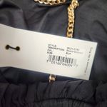 Retrofete Eleanor Bodysuit Black Size Large Padded Shoulders Gold Chain NWT Photo 8