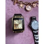 Lot of 4 Watches Charm Bracelet Mixed Metals Rose Gold Black Vintage Pink Photo 3