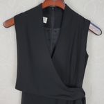 Jones New York Structured Wrap Dress 4 Black Tie Belt Maxi Cocktail Party LBD Photo 12