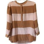 Fossil neutral striped silk blouse Photo 0