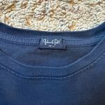 Brandy Melville Women’s Blue Graphic Crop T-Shirt Photo 2