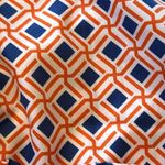 Talbots Sleeveless Ruffle Collar Geometric Blouse Large Bold Print Photo 7