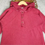 Soft Surroundings NWT  Hoodie Waffle Textured Sweatshirt Pullover 3/4 Sleeve Photo 4