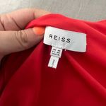 Reiss  Grace pink salmon watermelon colored long sleeve true wrap dress Photo 9