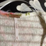 Free People  Off-the-Shoulder Floral Sweater - Cream and Pink Photo 3