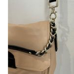 Cole Haan Leather Light Pale Beige Handbag Purse Satchel Chain Photo 5