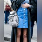 Loft Blue A-Line Mini Skirt Casual Photo 9