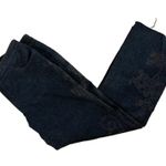 St. John Couture Jeans Sz 12 Wide Leg Raw Hem Embroidered Preppy Cropped Casual Photo 5