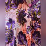 Anthropologie By  Thin Pink Floral Satin Double Breasted Sleep Top Size‎ M Photo 3