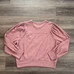 Evereve  Women's Rose Sweatshirt Kylar Puff Sleeve Sweater Photo 3