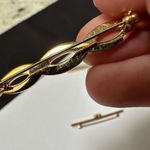 Monet Lot Of 4 Gold Tone All Signed Brooch Pins Avon Napier 2  Photo 7