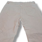 ZARA Jeans Size 31 W32"26.5" Mom Jeans High Waisted Jeans Tapered Leg Crop Peach Photo 4