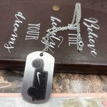 Nike Stainless Steel Dog Tag Necklace Streetwear Sportswear  Photo 2