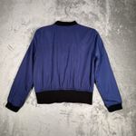 Anthropologie Hei Hei Jacket Womens Medium Blue Juneworthy Satin Bomber Jacket Photo 3