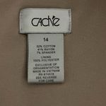 Cache Womens 14 Gold Buckle Embellishment Bodycon Sheath Dress Beige Tan Belt Photo 12