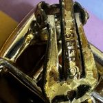 LISNER chocolate brown lucite thermoset parure clip on vintage earrings Photo 6