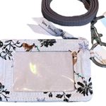 Vera Bradley Merry Mischief Snow Day Zip ID and Lanyard Light Blue Photo 1