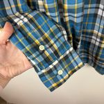 Denim & Supply Ralph Lauren Ralph Lauren Denim & Supply Womens Utility Blue Yellow Plaid Button Down Shirt L Photo 4