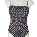 Old Navy black floral one piece swimsuit adjustable straps summer swimwear Photo 0