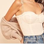 Reformation Novena Cream Bustier Top Photo 1