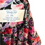 Vintage Vanity Fair Nylon‎ Floral Long Negligee Black Photo 6