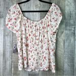 No Boundaries  Size XL(15-17)Milkmaid Floral V-Neck Button Front Shirred Back Top Photo 1