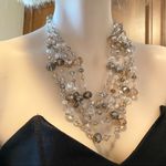 White House | Black Market WHBM Multi-Strand Crystal Glass Beads Necklace Photo 2