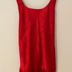 Victoria's Secret  Gold Label Vintage Slip Lingerie Silky Dress Red Lace Racerback Photo 0