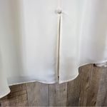 ZARA Scarf Collar Long Sleeve Blouse in a Cream Color The Cuffs have 3 Button Photo 12