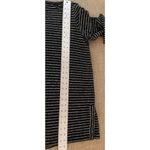 J.Jill Sweater Tunic Black White Striped Size Medium Petite Lightweight Photo 2