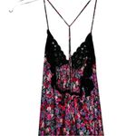 Vintage Vanity Fair Nylon‎ Floral Long Negligee Black Photo 4