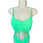 California Sunshine Women’s Cut-out One Piece Swimsuit. Bright Green. Size S NWT Photo 4