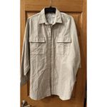 Frank & Eileen Mcloghlin Oversized Italian Brushed Canvas Shirt M/L Tan Size undefined Photo 5